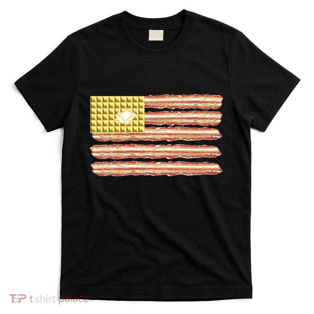 Waffle Bacon USA Flag T-Shirt