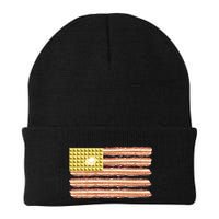 Waffle Bacon USA Flag Beanie