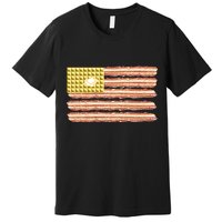 Waffle Bacon USA Flag Premium T-Shirt
