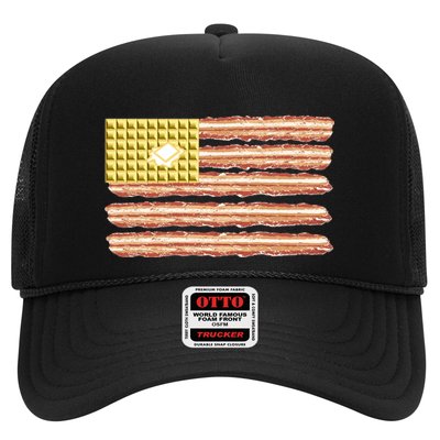 Waffle Bacon USA Flag Trucker Hat