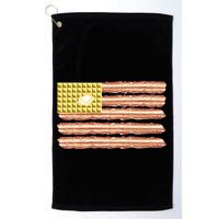 Waffle Bacon USA Flag Golf Towel