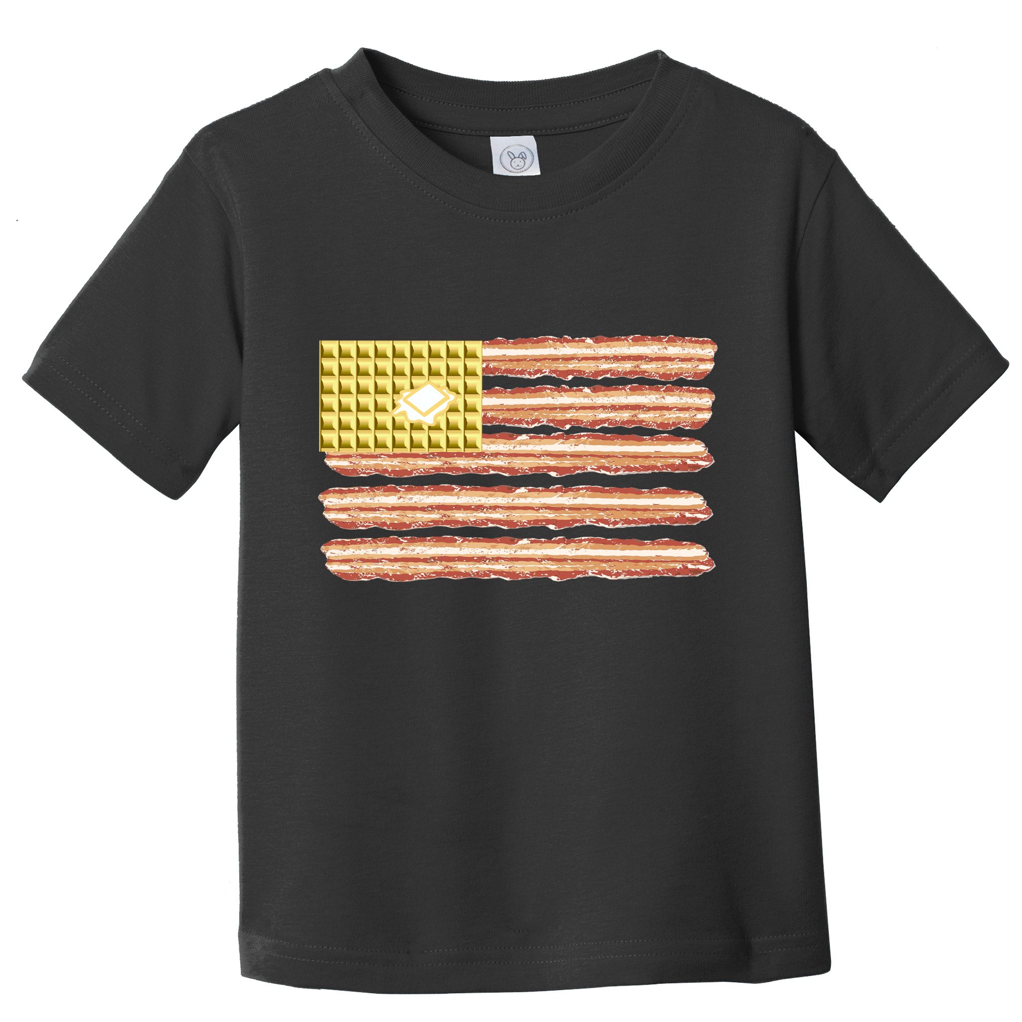 Waffle Bacon USA Flag Toddler T-Shirt