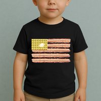 Waffle Bacon USA Flag Toddler T-Shirt