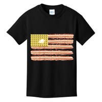 Waffle Bacon USA Flag Kids T-Shirt