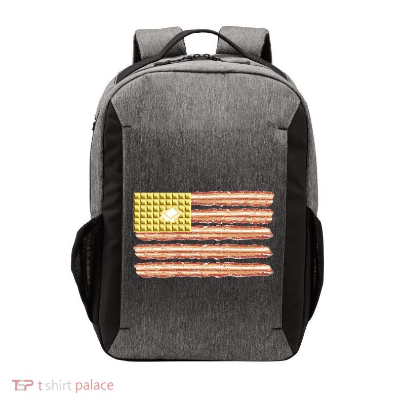 Waffle Bacon USA Flag Vector Backpack