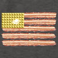 Waffle Bacon USA Flag Vector Backpack