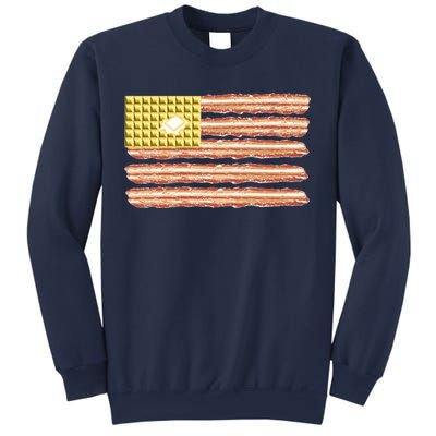 Waffle Bacon USA Flag Sweatshirt