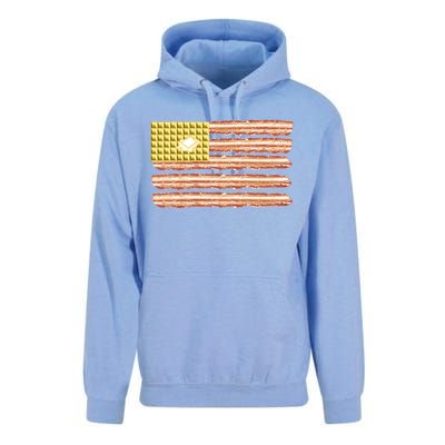 Waffle Bacon USA Flag Unisex Surf Hoodie