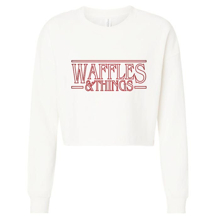 Waffles & Things Cropped Pullover Crew