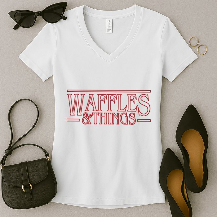Waffles & Things Women's V-Neck T-Shirt