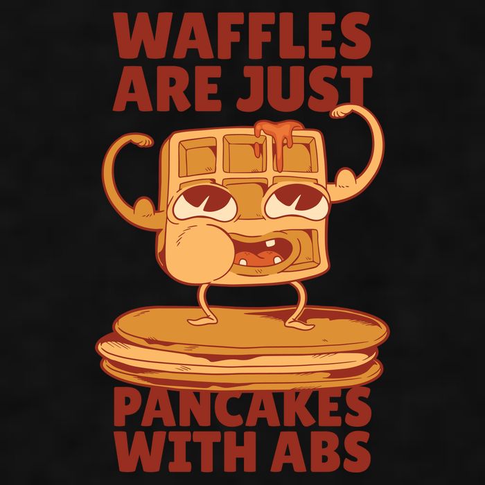 Waffles Are Just Pancakes With Abs Ladies PosiCharge Tri-Blend Wicking Tank