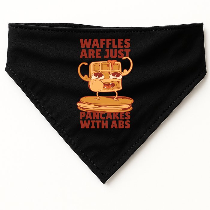 Waffles Are Just Pancakes With Abs USA-Made Doggie Bandana