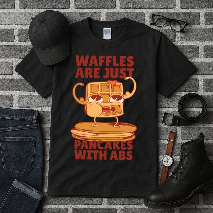 Waffles Are Just Pancakes With Abs Tall T-Shirt