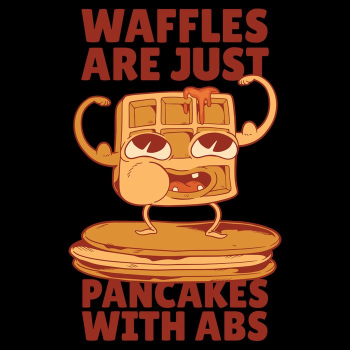 Waffles Are Just Pancakes With Abs Tall T-Shirt