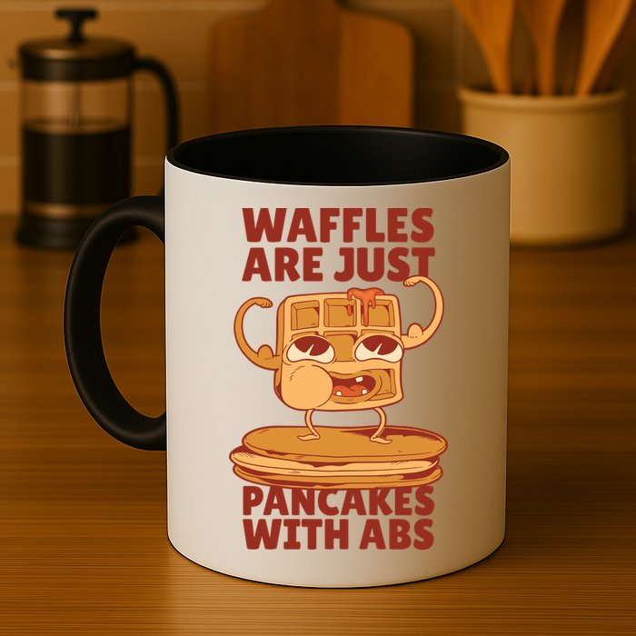 Waffles Are Just Pancakes With Abs Mug