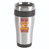 Waffles Are Just Pancakes With Abs 16oz Travel Tumbler