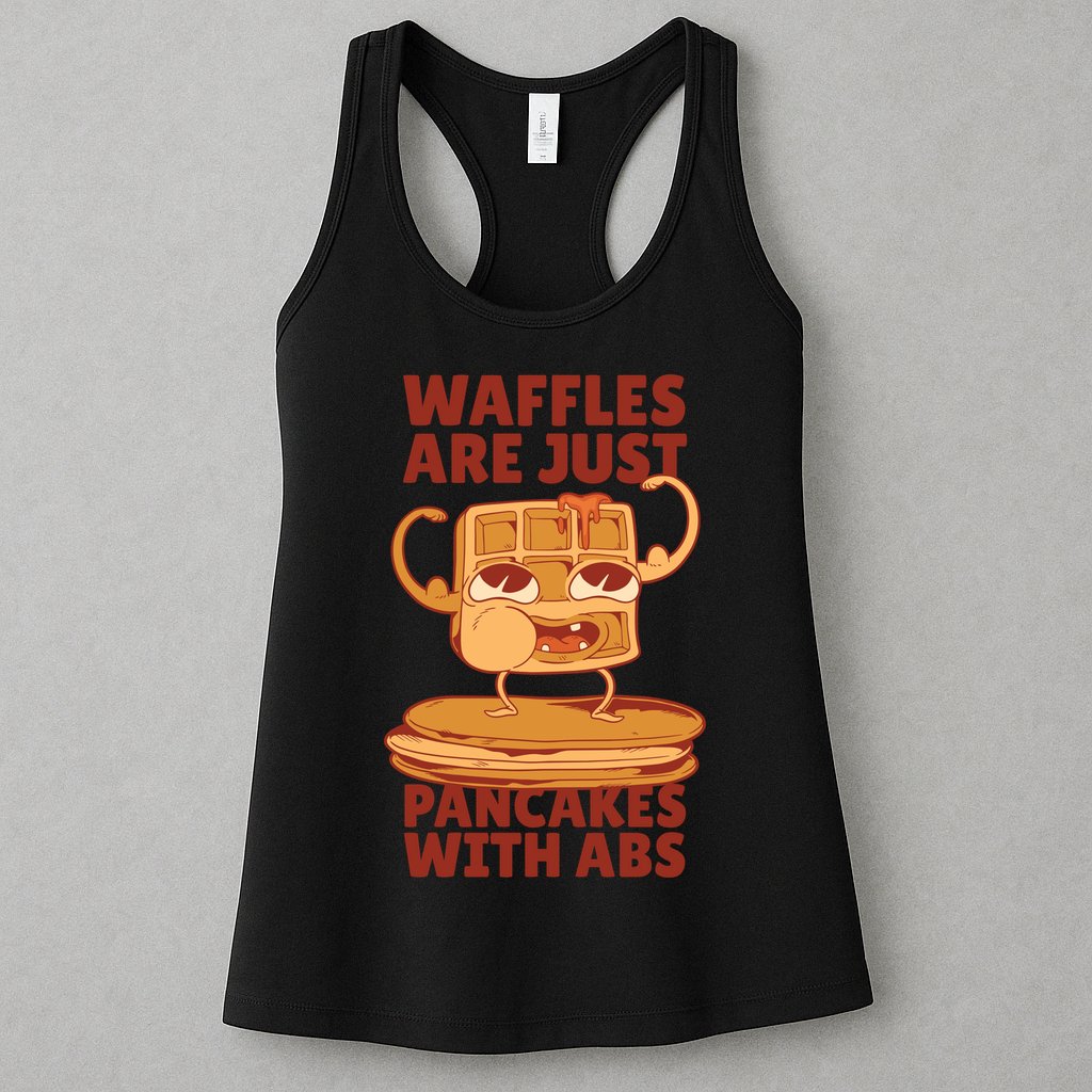 Waffles Are Just Pancakes With Abs Womens Tank Top