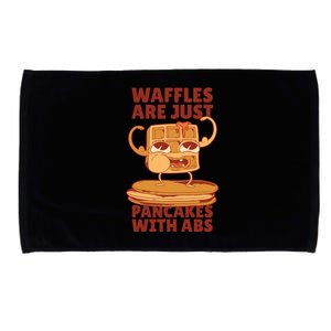 Waffles Are Just Pancakes With Abs Microfiber Hand Towel