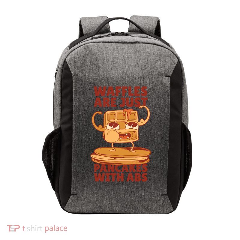 Waffles Are Just Pancakes With Abs Vector Backpack