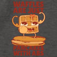 Waffles Are Just Pancakes With Abs Vector Backpack