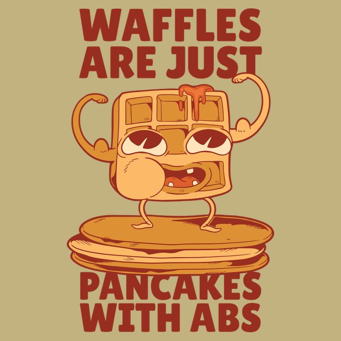 Waffles Are Just Pancakes With Abs Polo