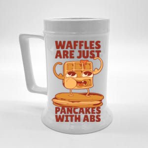 Waffles Are Just Pancakes With Abs Beer Stein