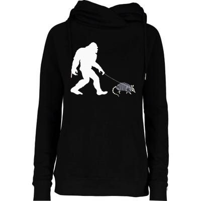 Walking Armadillo Gifts Womens Funnel Neck Pullover Hood