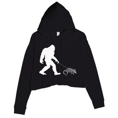 Walking Armadillo Gifts Crop Fleece Hoodie