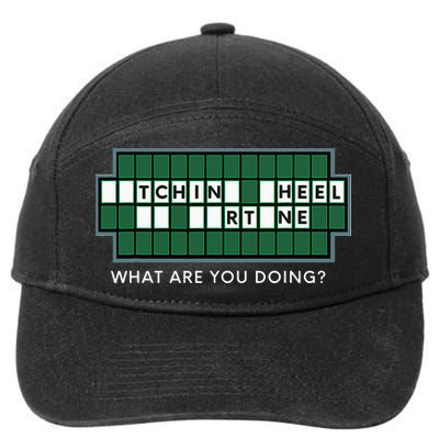 Wheel And Game Show Lovers, Fortune Word Puzzles 7-Panel Snapback Hat