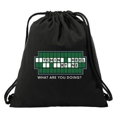 Wheel And Game Show Lovers, Fortune Word Puzzles Drawstring Bag