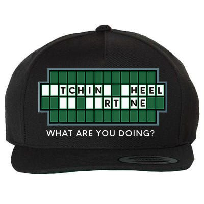 Wheel And Game Show Lovers, Fortune Word Puzzles Wool Snapback Cap