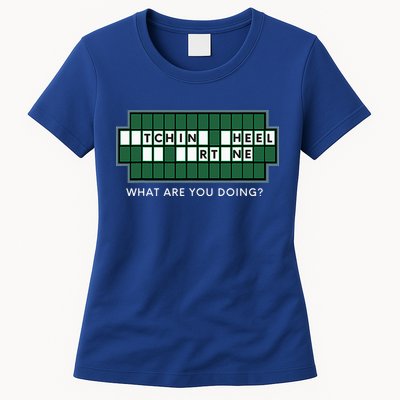 Wheel And Game Show Lovers, Fortune Word Puzzles Womens T-Shirt