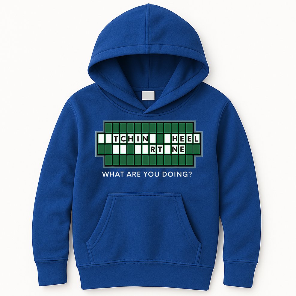 Wheel And Game Show Lovers, Fortune Word Puzzles Kids Hoodie