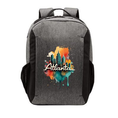 Watercolor Atlanta Georgia Skyline Retro Graphic Tees Vector Backpack