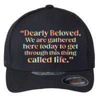 We Are Gathered Today Retro Positive Quote For Men Women Flexfit Unipanel Trucker Cap