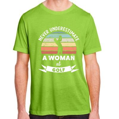 Wo At Golf Funny Golfing Gift Mom Gift Adult ChromaSoft Performance T-Shirt