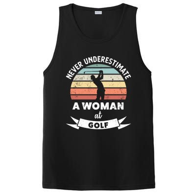 Wo At Golf Funny Golfing Gift Mom Gift PosiCharge Competitor Tank