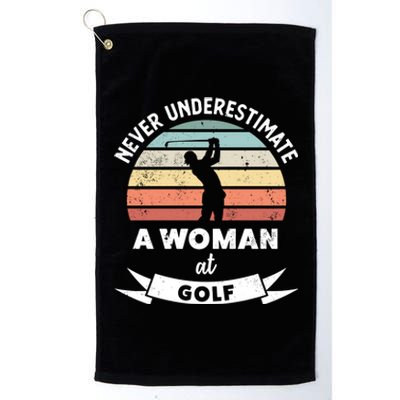 Wo At Golf Funny Golfing Gift Mom Gift Platinum Collection Golf Towel