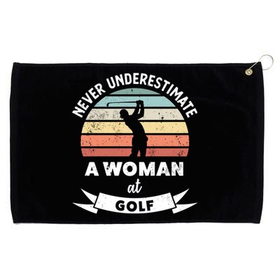 Wo At Golf Funny Golfing Gift Mom Gift Grommeted Golf Towel