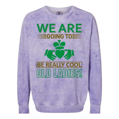 We Are Going To Be Really Cool Old Ladies Colorblast Crewneck Sweatshirt