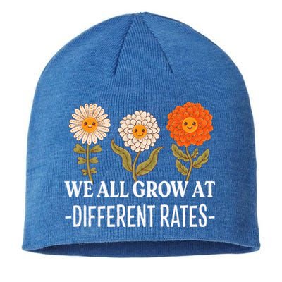 We All Grow At Different Rates Back To School Teacher Sustainable Beanie