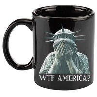 Wtf America Gift 11oz C Handle Ceramic Mug
