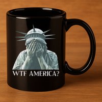 Wtf America Gift 11oz C Handle Ceramic Mug