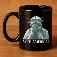 Wtf America Gift 11oz C Handle Ceramic Mug