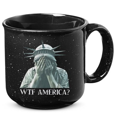 Wtf America Gift 15oz Campfire Ceramic Mug