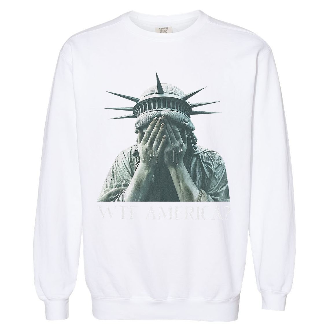 Wtf America Gift Garment-Dyed Sweatshirt
