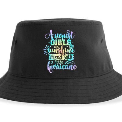 Womens August Girl Birthday Tie Dye Sustainable Bucket Hat