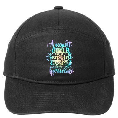 Womens August Girl Birthday Tie Dye 7-Panel Snapback Hat