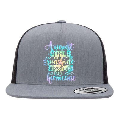 Womens August Girl Birthday Tie Dye Flat Bill Trucker Hat