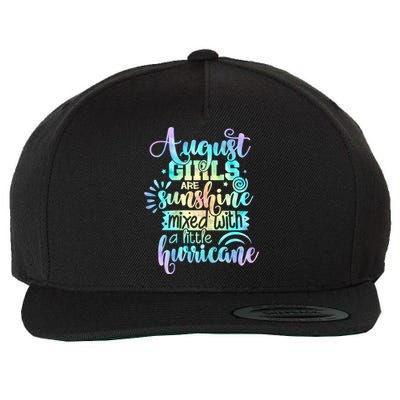 Womens August Girl Birthday Tie Dye Wool Snapback Cap